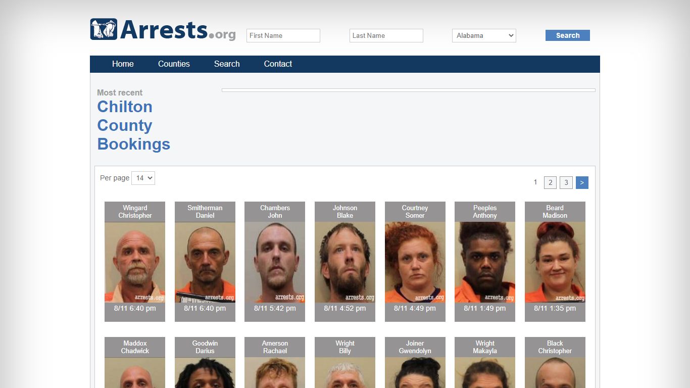 Chilton County Arrests and Inmate Search